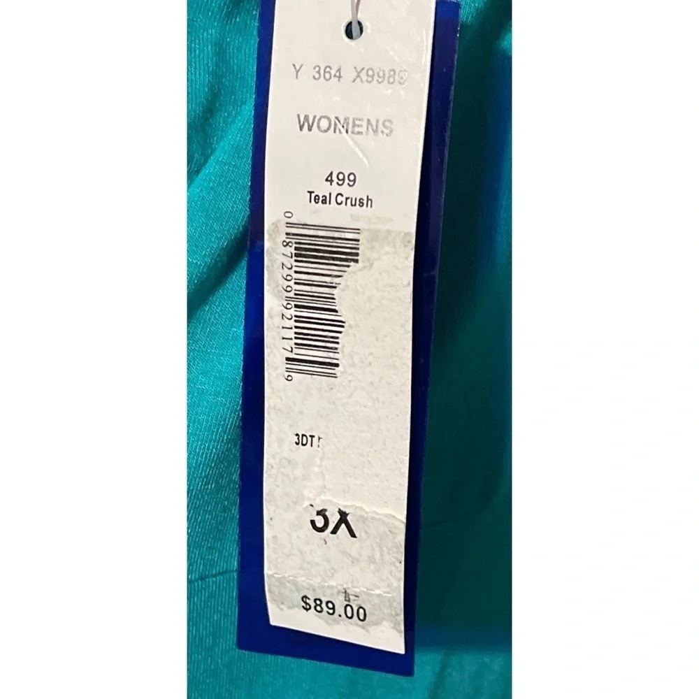 NWT Peter Nygard Teal Dress Size 3X **NEW** - Picture 6 of 8
